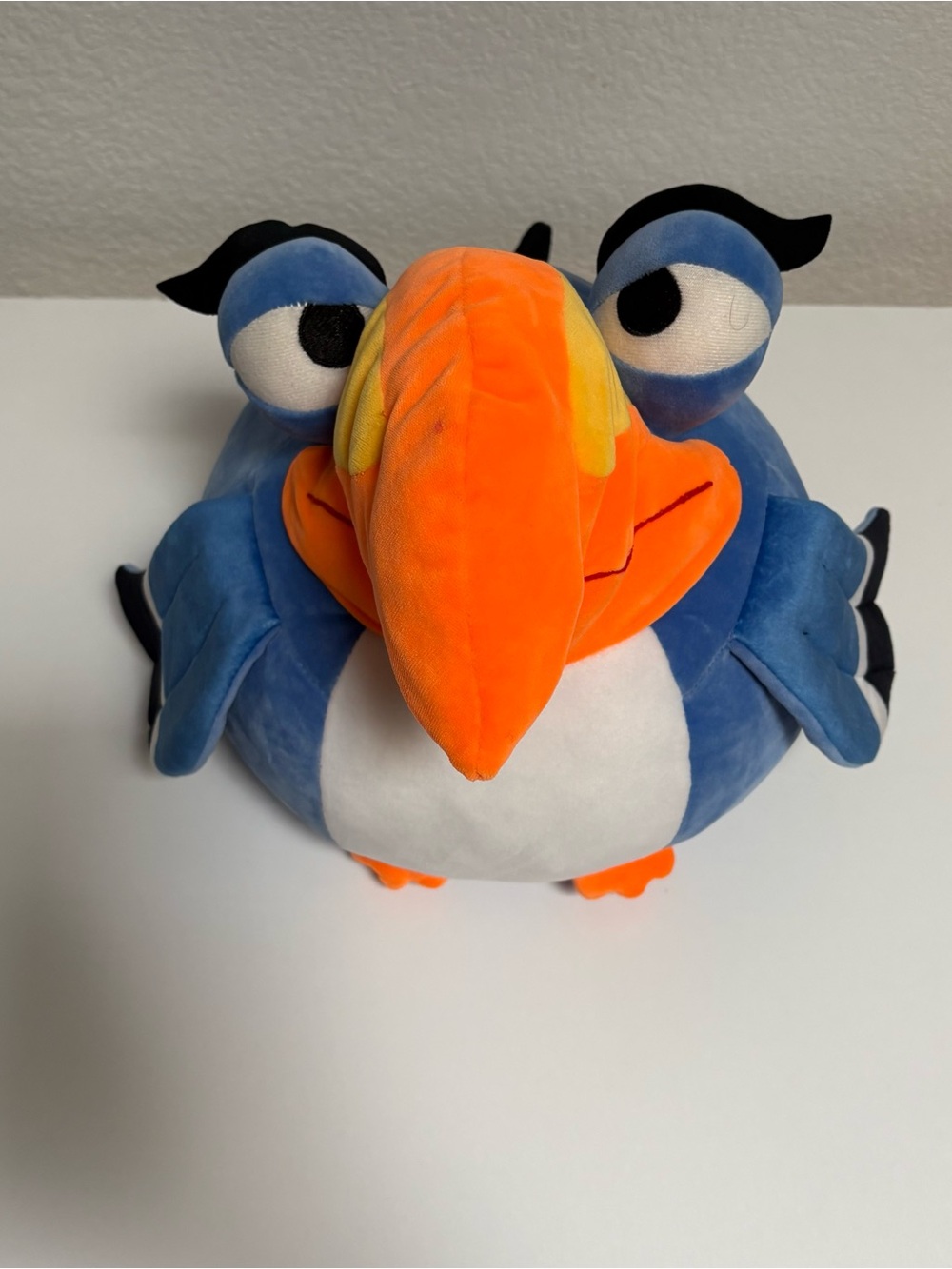 Disney Blue Plush Bird with Orange and Yellow Accents